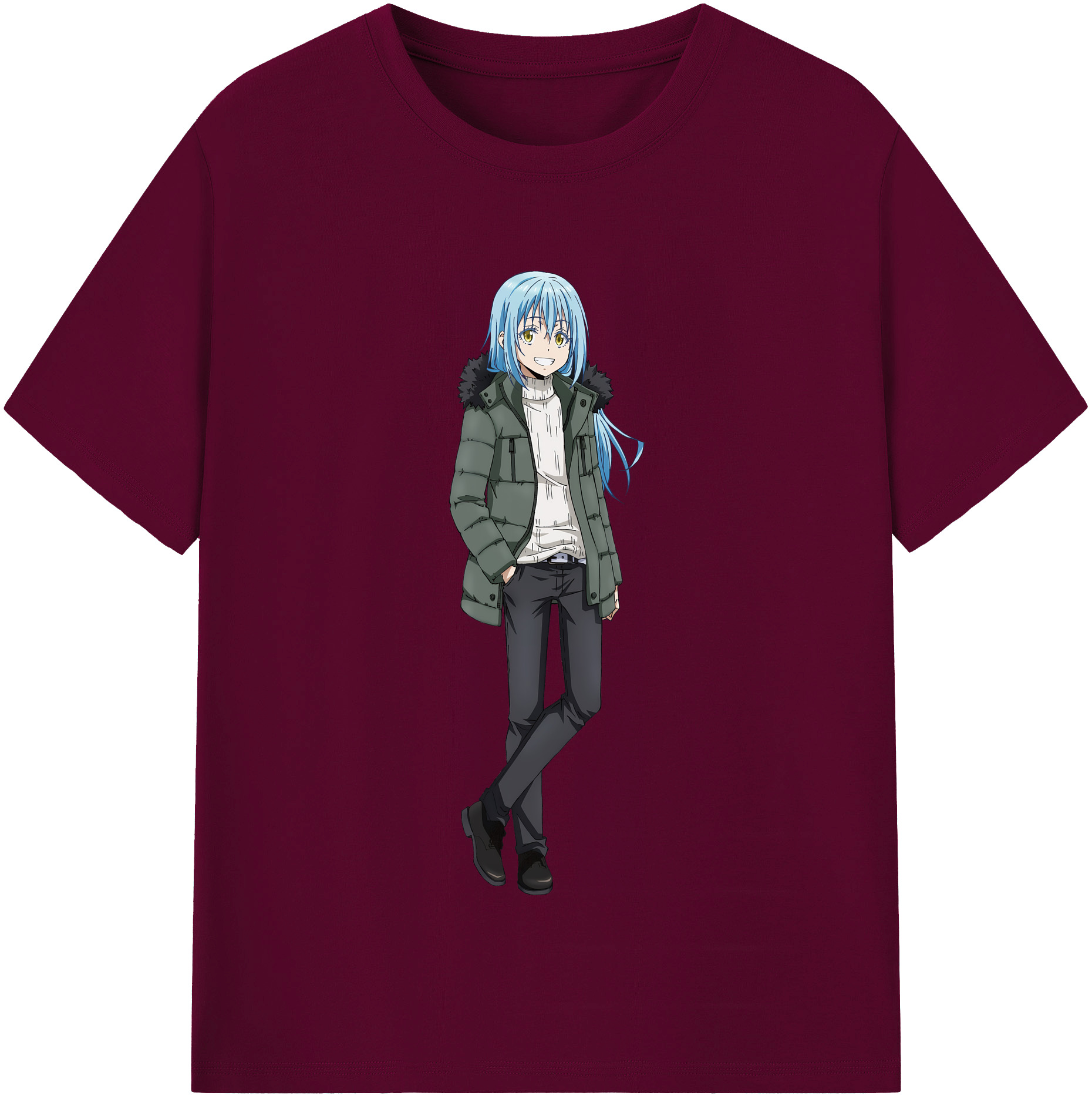 （画像用） 転スラ Regarding Reincarnated to Slime レディースカジュアルプリントTシャツ（綿100％）